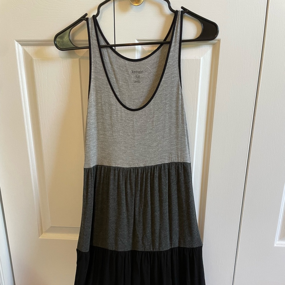 Kensie Black and Grey colorblock sundress